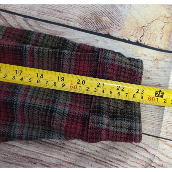Cherokee Shirt Jacket Men's MEDIUM Quilted Lined Plaid Flannel Shacket w/Pockets - Picture 8 of 16